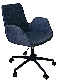 Büro Sandalyesi Siyah Konik Ayaklı Döküm Süngerli