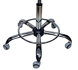 Kendinden Çemberli Bar Taburesi Yıldız Ayağı Krom Pistonlu