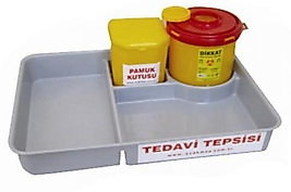 Tedavi Tepsisi Pamuk ve Atık Kutulu