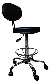 Bar Taburesi Çember Ayaklı Sırtlıklı Kromaj Ayaklı