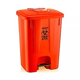 Tıbbi Atık Kovası 65 lt Köşeli Pedallı İç Kovasız