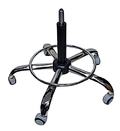 Kendinden Çemberli Kasiyer Taburesi Yıldız Ayağı Siyah Pistonlu